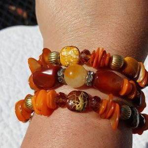 Pretty & Fun Wrap Stone & Bead Bracelet!!!